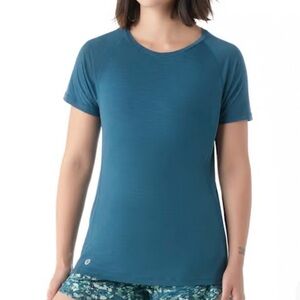 NWT SMARTWOOL Women's Active Ultralite Short Sleeve Tee Twilight Blue Size Small